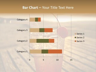 A Glass Of Ice Tea With A Cherry On Top PowerPoint Template