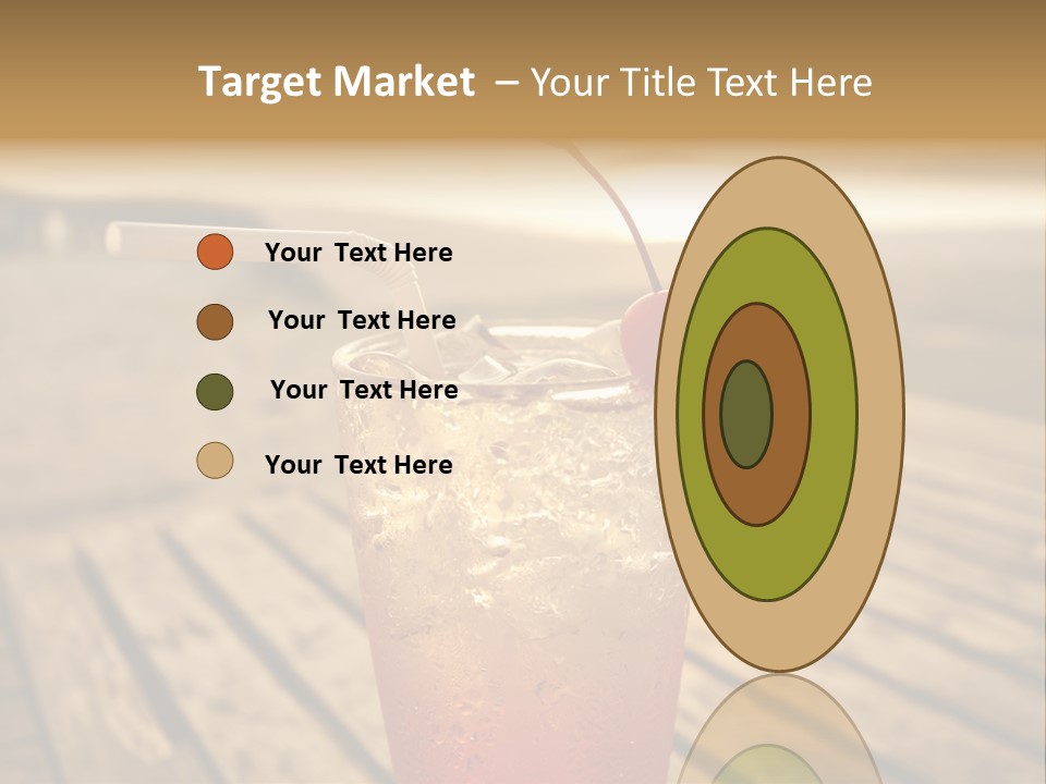 A Glass Of Ice Tea With A Cherry On Top PowerPoint Template