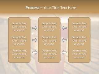 A Glass Of Ice Tea With A Cherry On Top PowerPoint Template