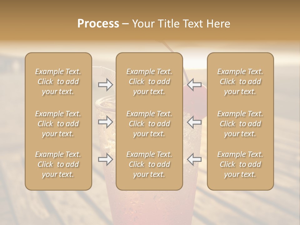 A Glass Of Ice Tea With A Cherry On Top PowerPoint Template