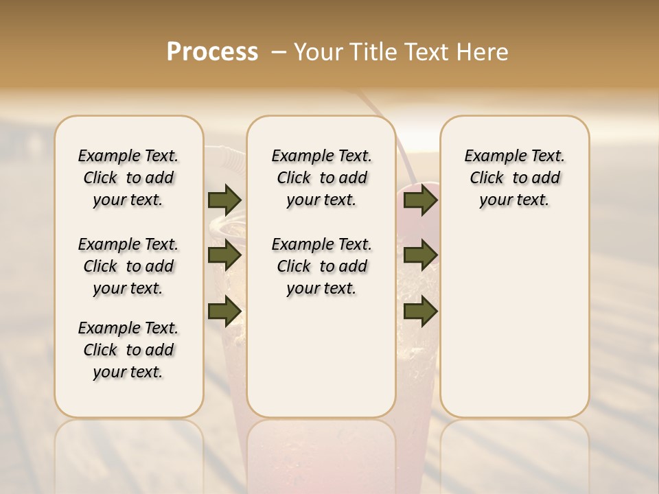A Glass Of Ice Tea With A Cherry On Top PowerPoint Template
