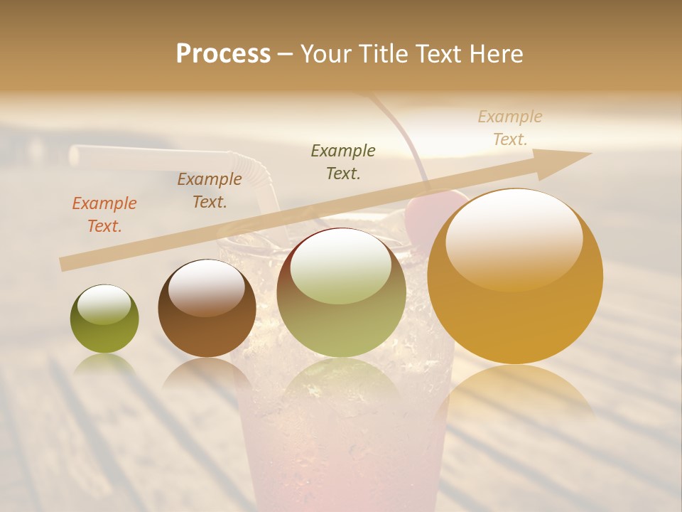 A Glass Of Ice Tea With A Cherry On Top PowerPoint Template