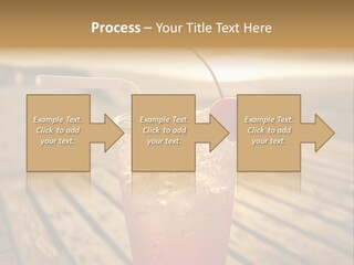A Glass Of Ice Tea With A Cherry On Top PowerPoint Template