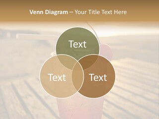A Glass Of Ice Tea With A Cherry On Top PowerPoint Template