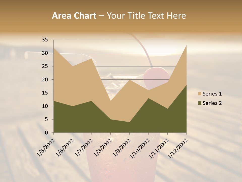 A Glass Of Ice Tea With A Cherry On Top PowerPoint Template