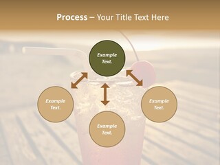 A Glass Of Ice Tea With A Cherry On Top PowerPoint Template