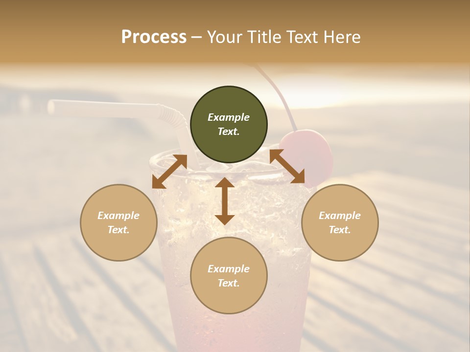 A Glass Of Ice Tea With A Cherry On Top PowerPoint Template