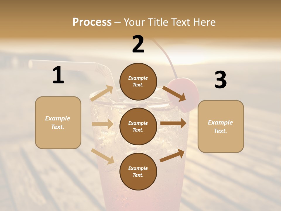 A Glass Of Ice Tea With A Cherry On Top PowerPoint Template