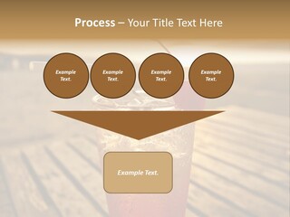 A Glass Of Ice Tea With A Cherry On Top PowerPoint Template