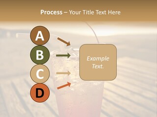 A Glass Of Ice Tea With A Cherry On Top PowerPoint Template