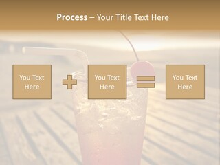 A Glass Of Ice Tea With A Cherry On Top PowerPoint Template