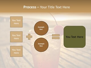 A Glass Of Ice Tea With A Cherry On Top PowerPoint Template