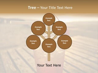 A Glass Of Ice Tea With A Cherry On Top PowerPoint Template