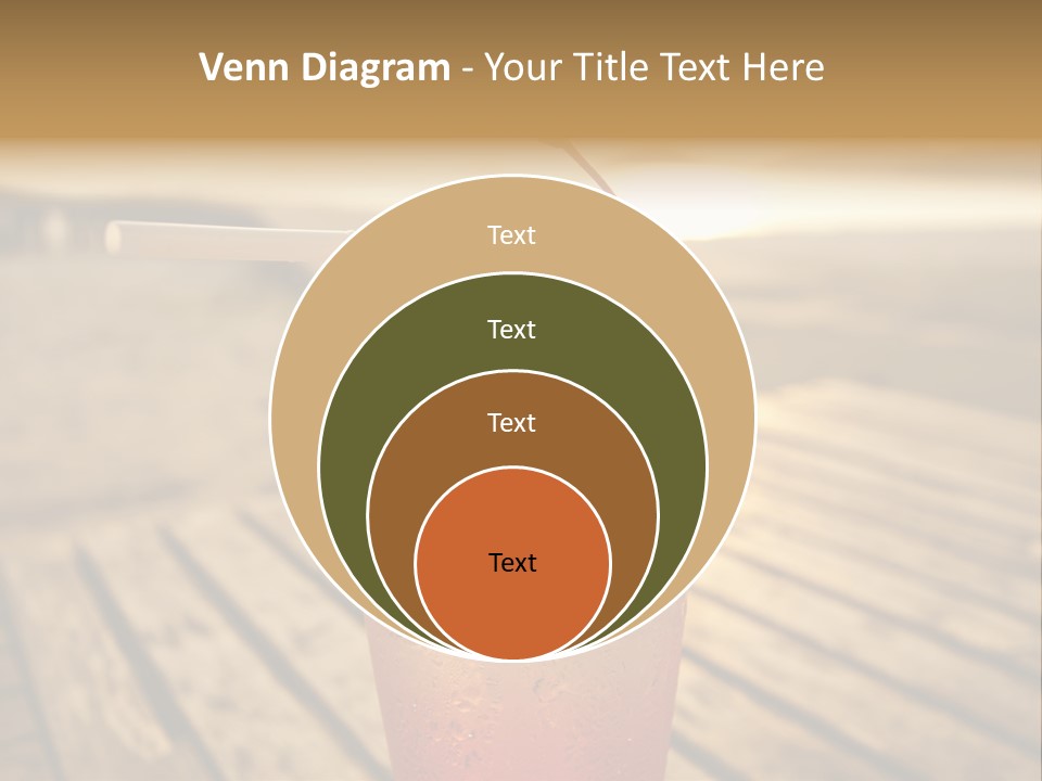 A Glass Of Ice Tea With A Cherry On Top PowerPoint Template