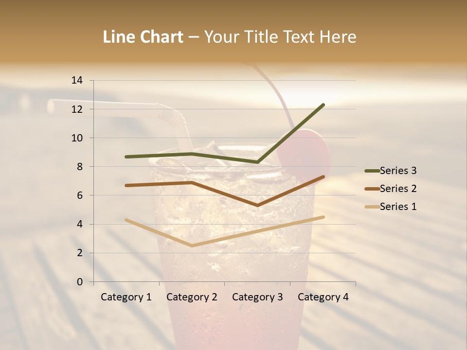 A Glass Of Ice Tea With A Cherry On Top PowerPoint Template