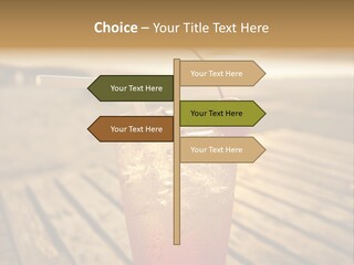 A Glass Of Ice Tea With A Cherry On Top PowerPoint Template