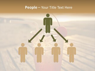 A Glass Of Ice Tea With A Cherry On Top PowerPoint Template