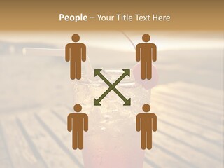 A Glass Of Ice Tea With A Cherry On Top PowerPoint Template