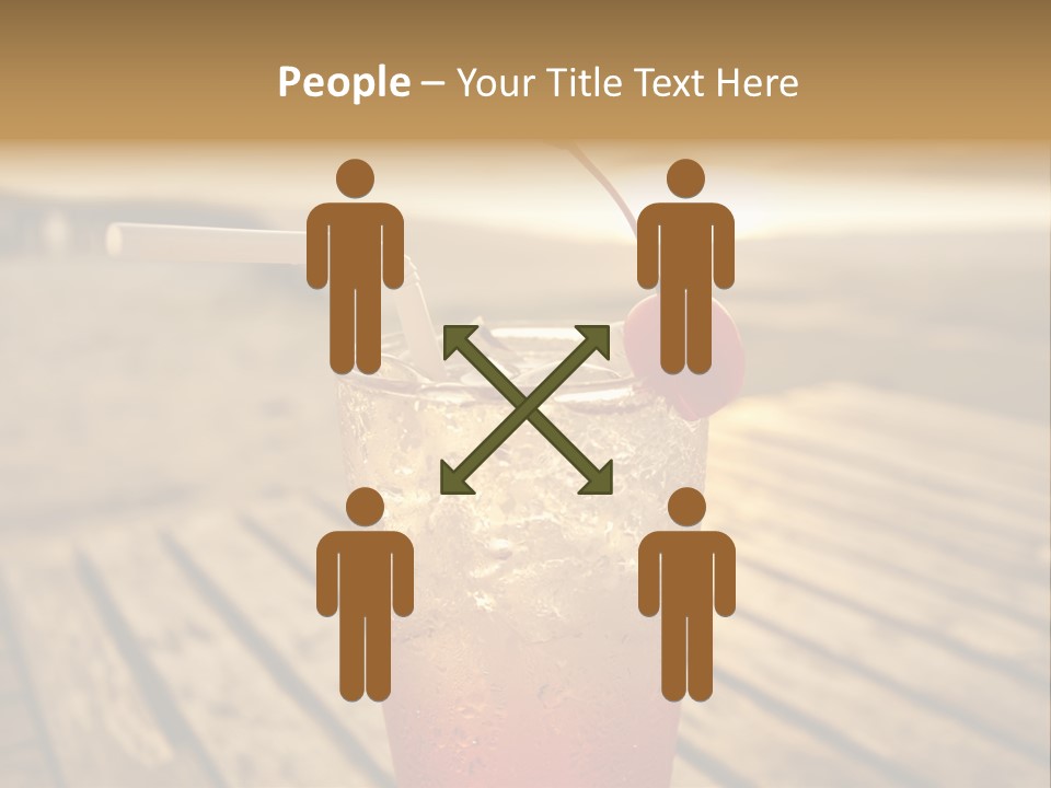 A Glass Of Ice Tea With A Cherry On Top PowerPoint Template