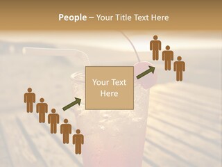A Glass Of Ice Tea With A Cherry On Top PowerPoint Template