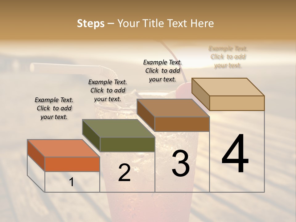 A Glass Of Ice Tea With A Cherry On Top PowerPoint Template