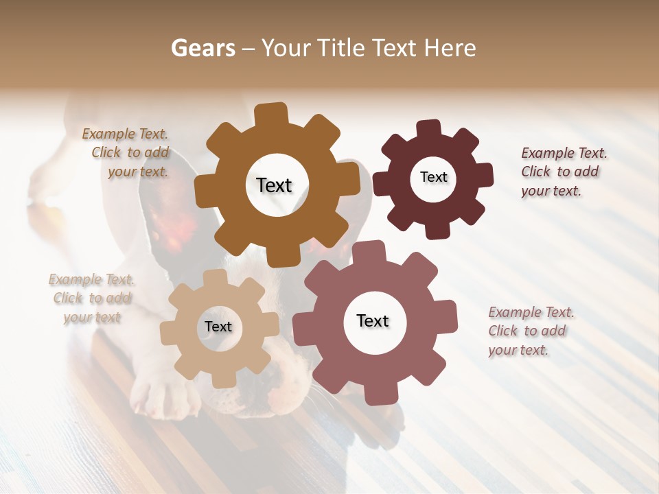 A Small Dog Laying On A Wooden Floor PowerPoint Template