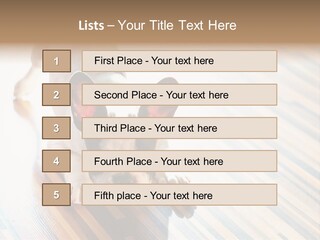 A Small Dog Laying On A Wooden Floor PowerPoint Template