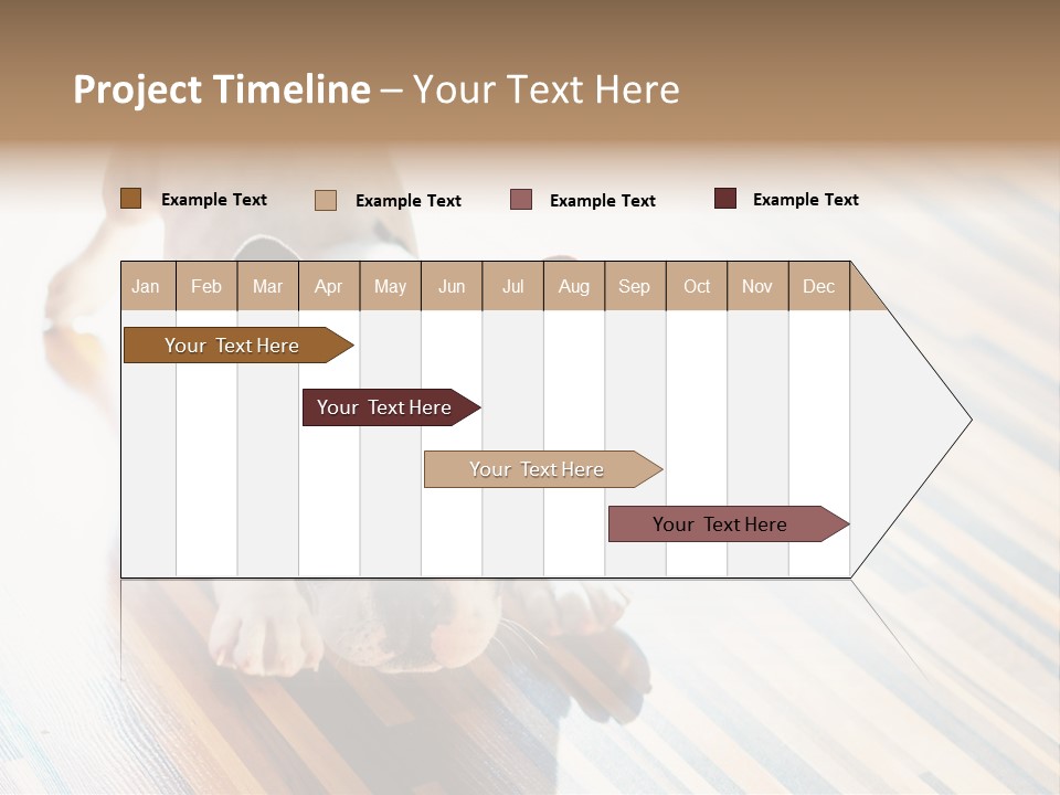 A Small Dog Laying On A Wooden Floor PowerPoint Template