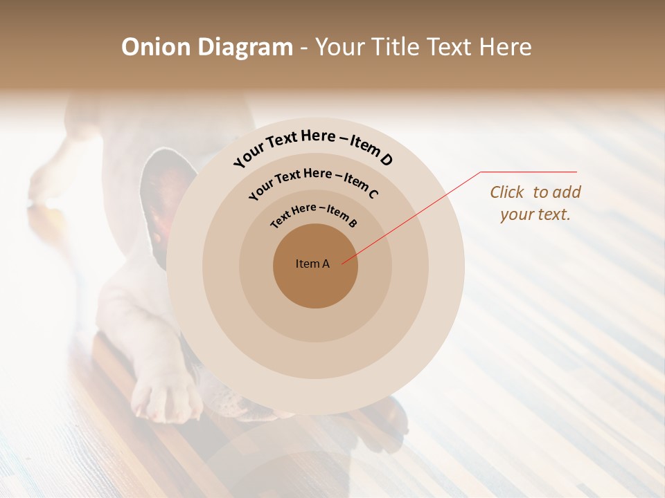 A Small Dog Laying On A Wooden Floor PowerPoint Template