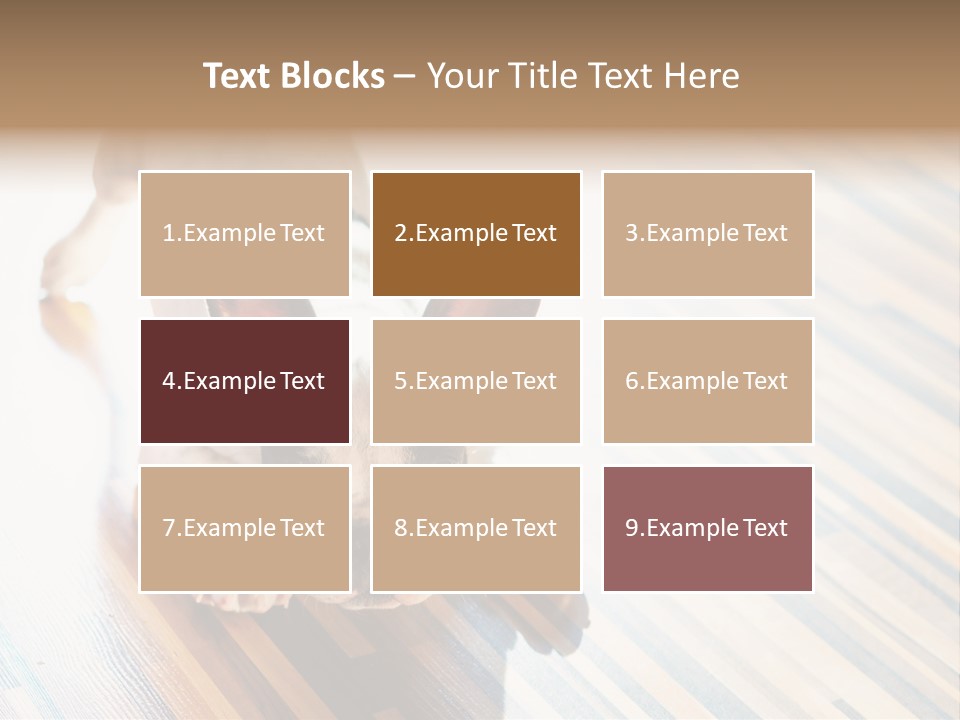 A Small Dog Laying On A Wooden Floor PowerPoint Template