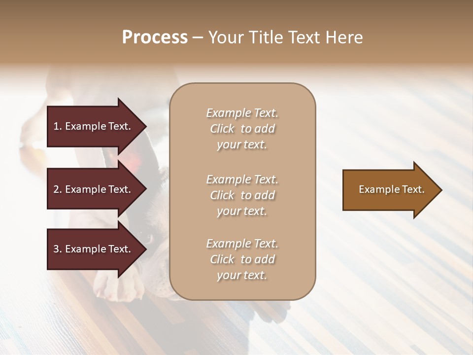A Small Dog Laying On A Wooden Floor PowerPoint Template