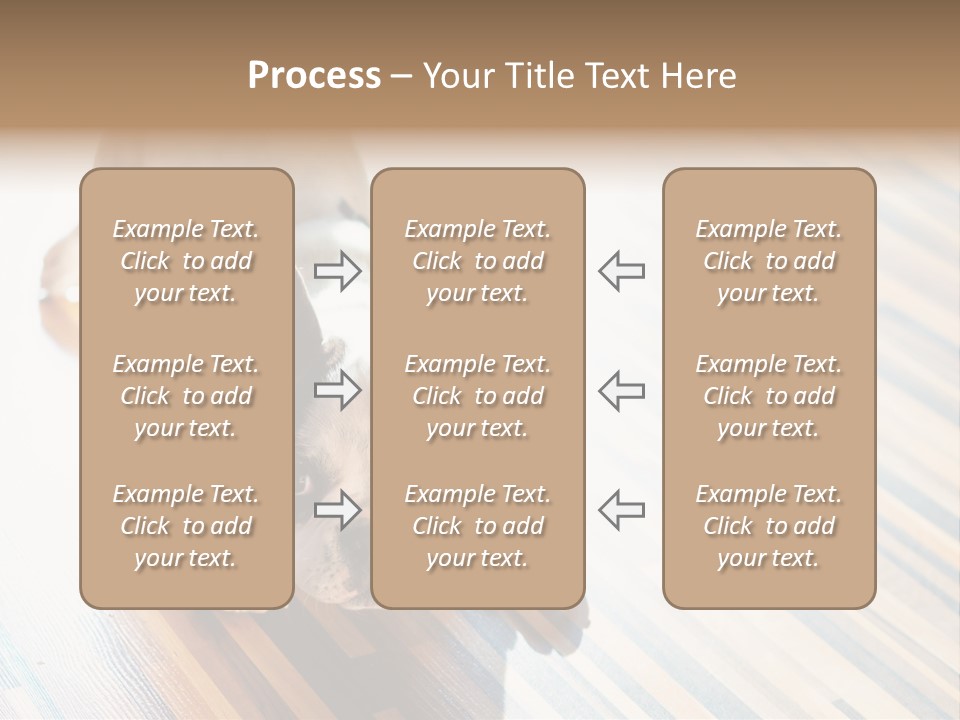 A Small Dog Laying On A Wooden Floor PowerPoint Template