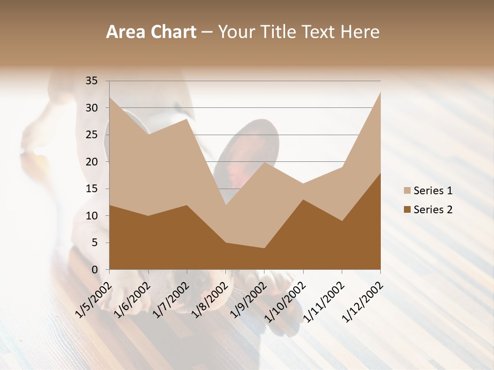 A Small Dog Laying On A Wooden Floor PowerPoint Template