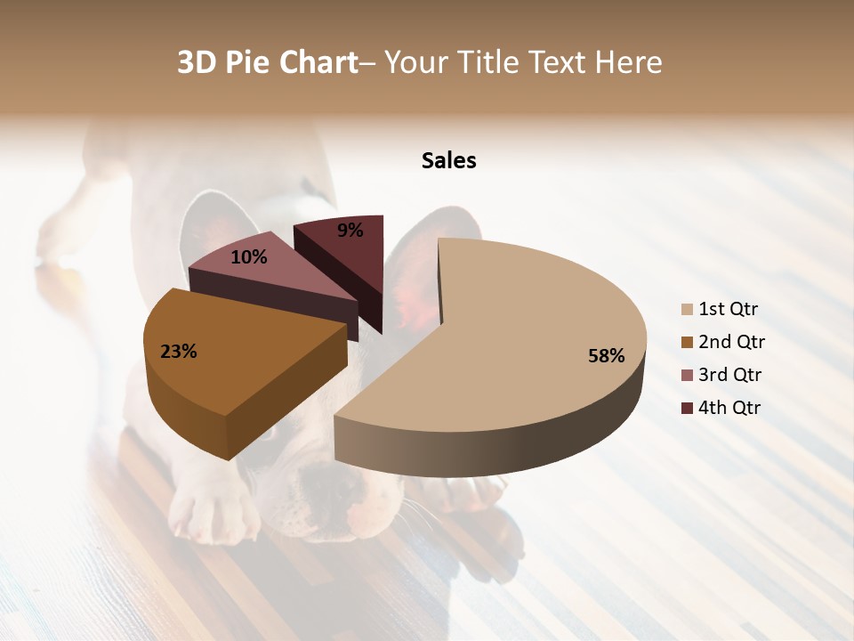 A Small Dog Laying On A Wooden Floor PowerPoint Template