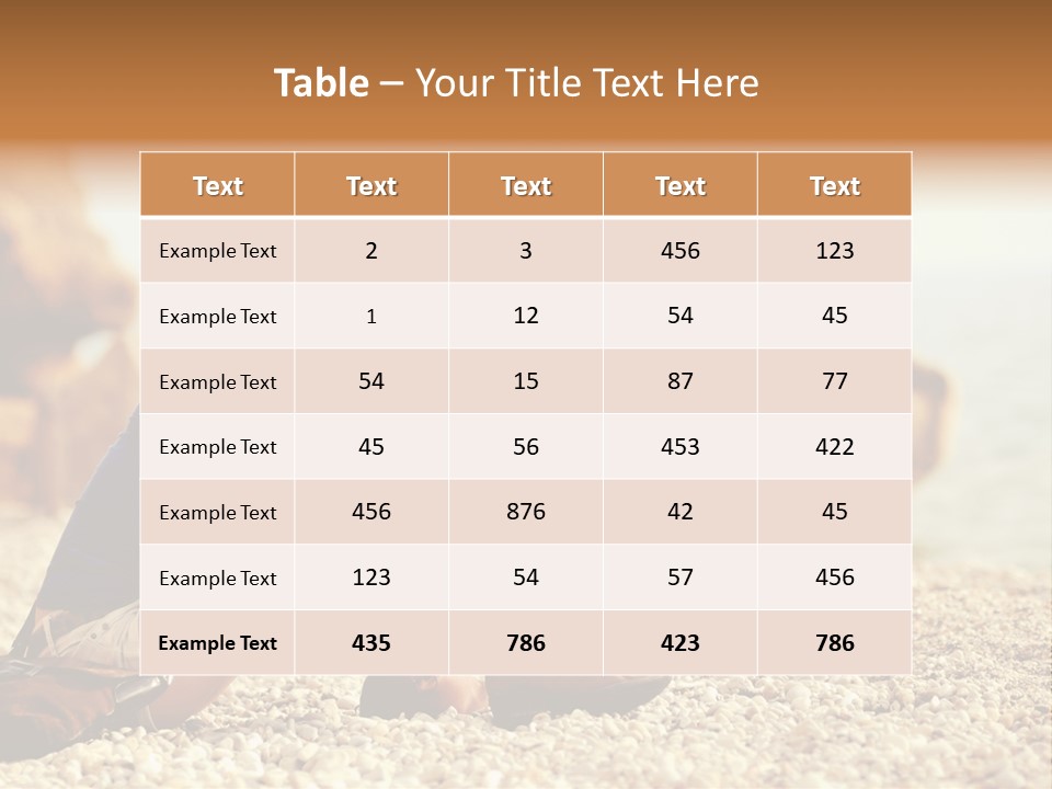 A Woman Sitting On The Beach With Her Feet Up PowerPoint Template