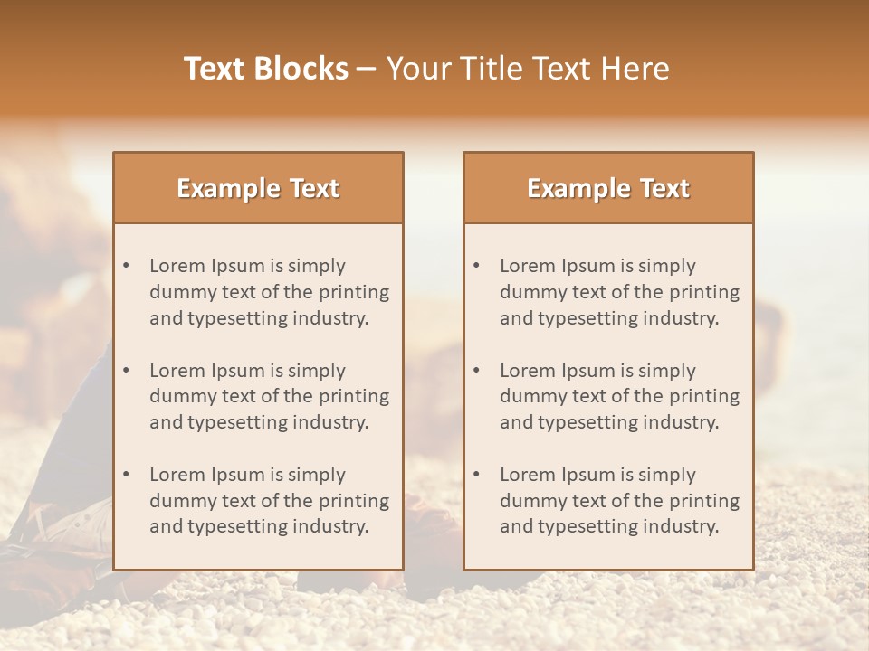 A Woman Sitting On The Beach With Her Feet Up PowerPoint Template