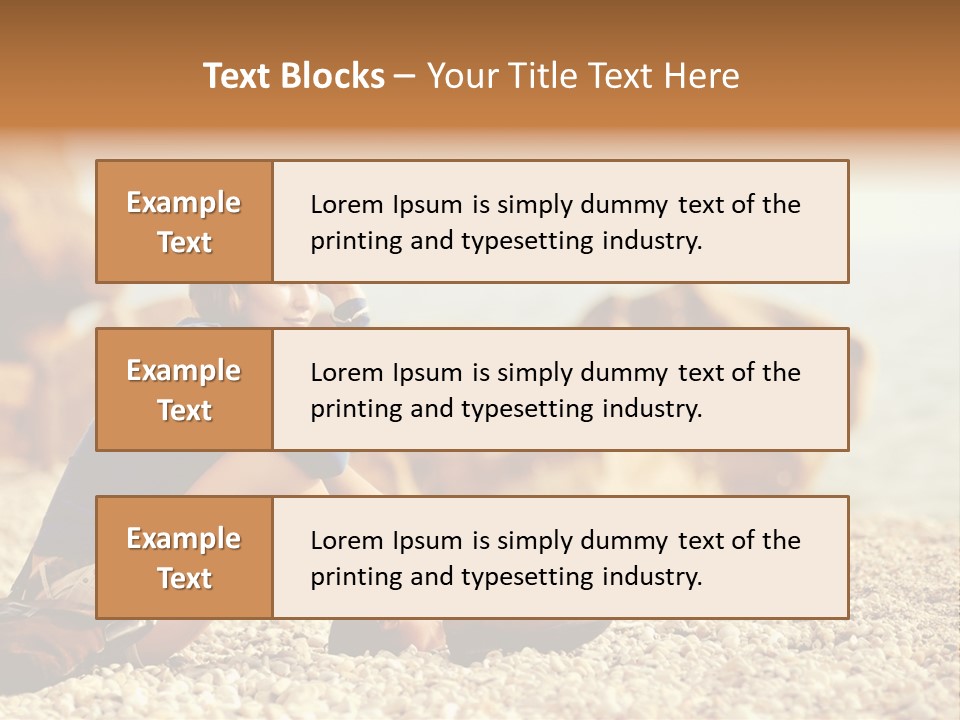 A Woman Sitting On The Beach With Her Feet Up PowerPoint Template
