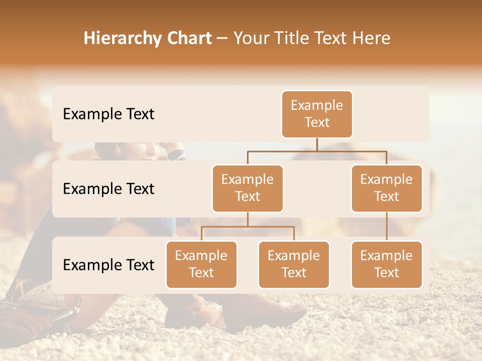 A Woman Sitting On The Beach With Her Feet Up PowerPoint Template