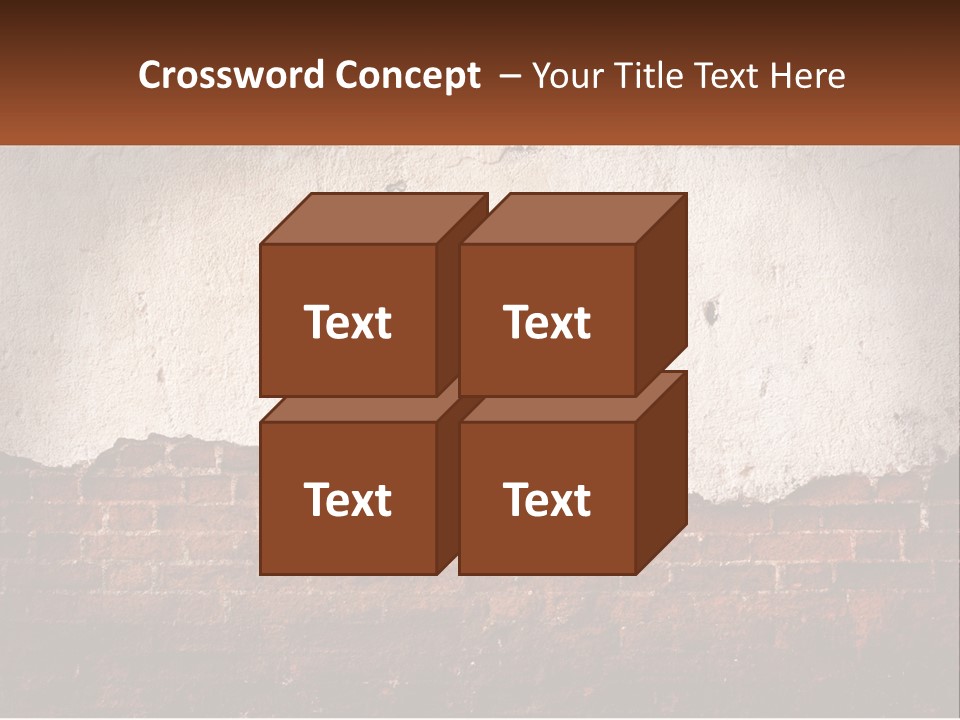 A Brick Wall With Peeling Paint On It PowerPoint Template