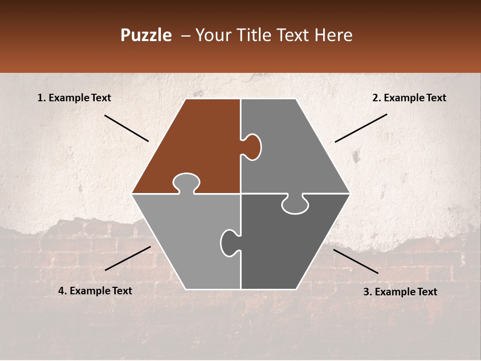 A Brick Wall With Peeling Paint On It PowerPoint Template