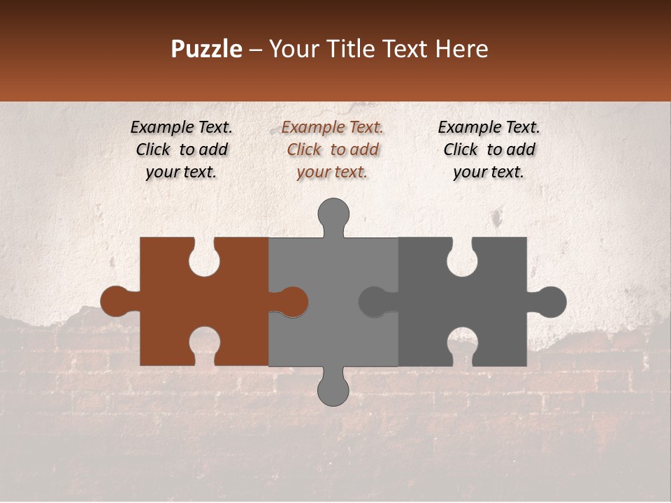 A Brick Wall With Peeling Paint On It PowerPoint Template