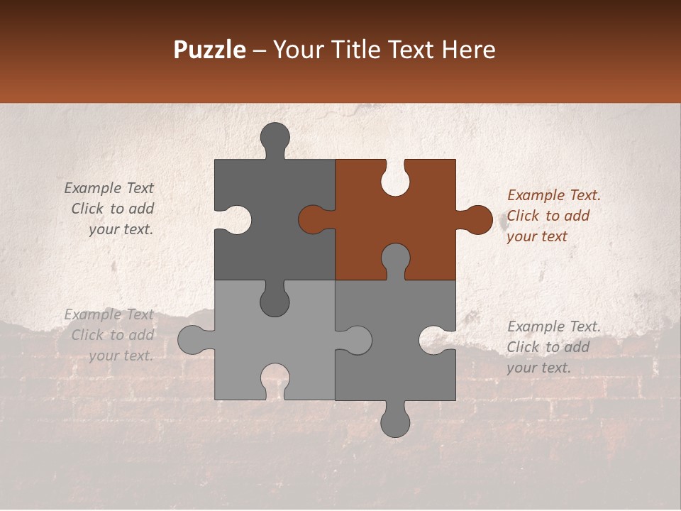 A Brick Wall With Peeling Paint On It PowerPoint Template