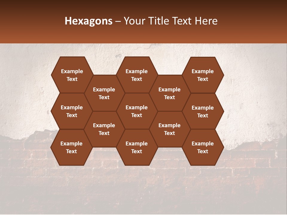 A Brick Wall With Peeling Paint On It PowerPoint Template