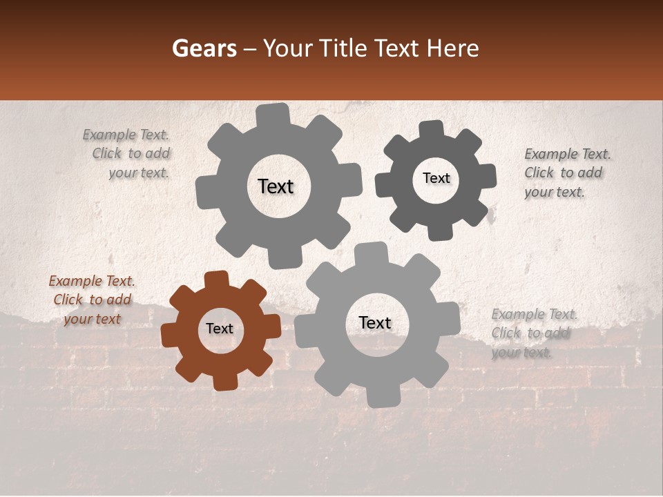 A Brick Wall With Peeling Paint On It PowerPoint Template