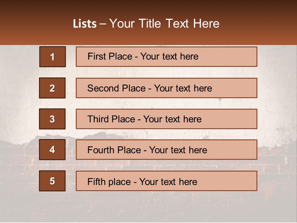 A Brick Wall With Peeling Paint On It PowerPoint Template