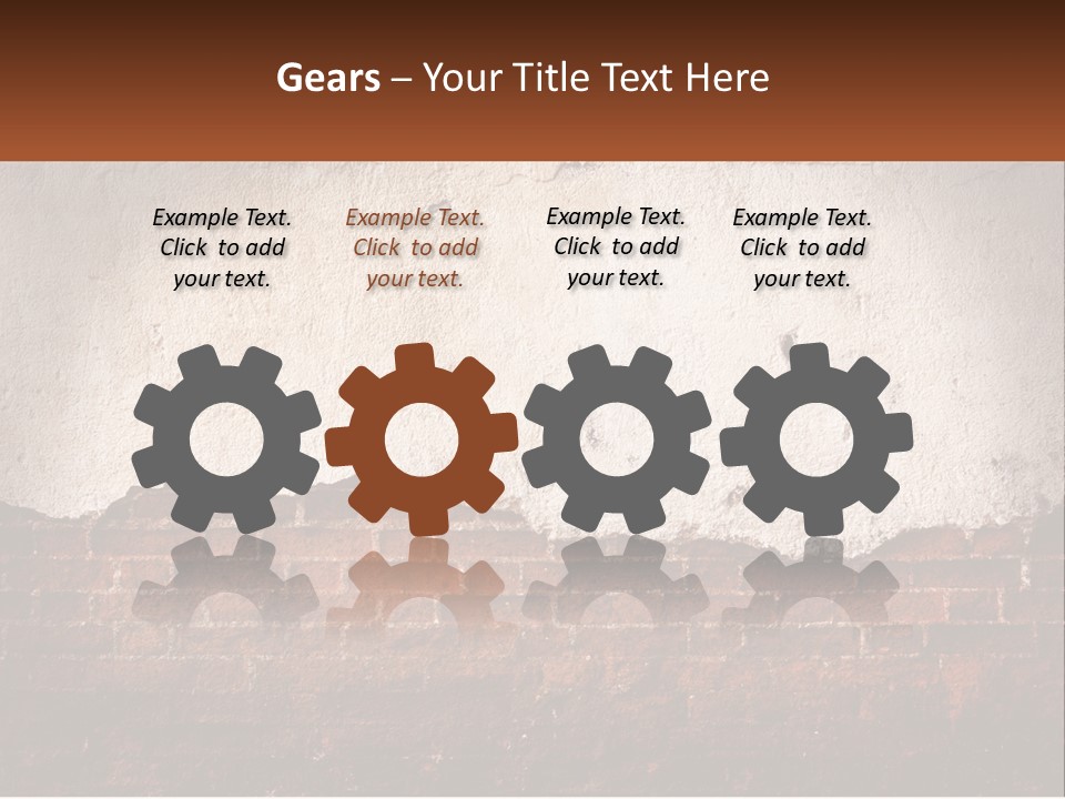 A Brick Wall With Peeling Paint On It PowerPoint Template