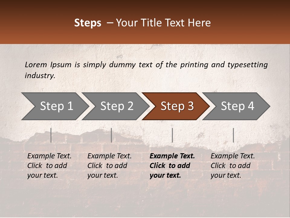 A Brick Wall With Peeling Paint On It PowerPoint Template