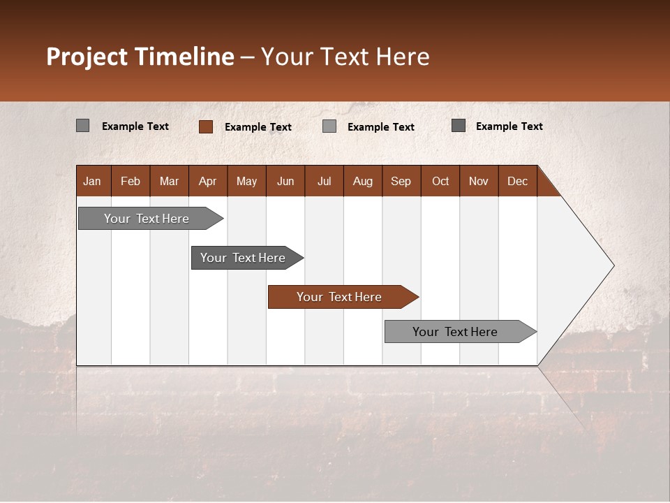A Brick Wall With Peeling Paint On It PowerPoint Template
