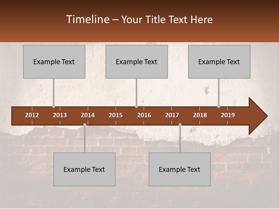 A Brick Wall With Peeling Paint On It PowerPoint Template