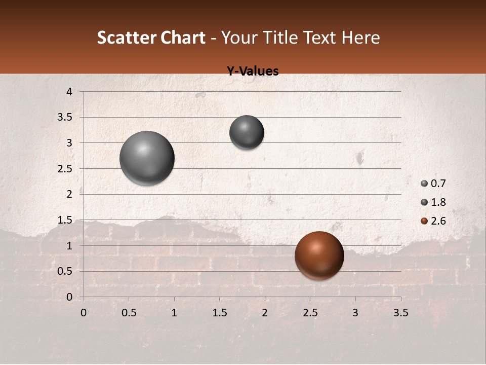 A Brick Wall With Peeling Paint On It PowerPoint Template